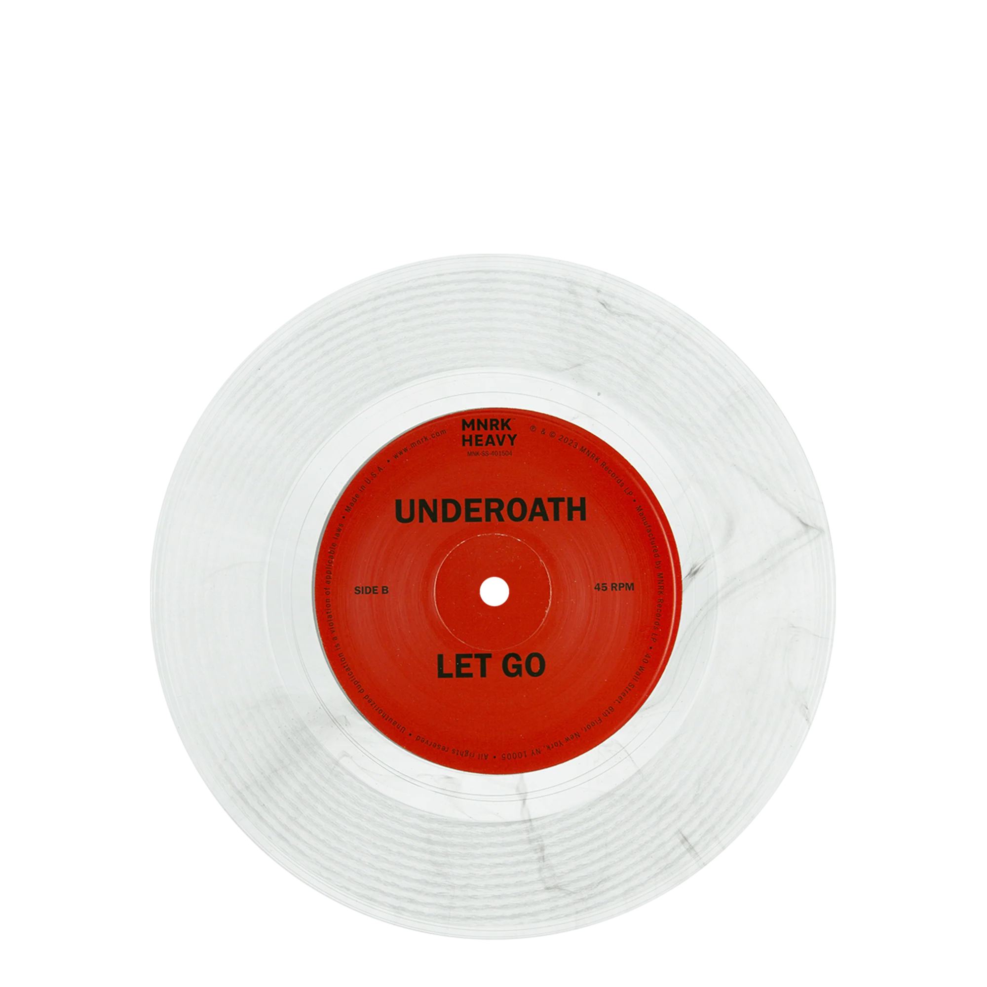 [Underoath] Lifeline/Let Go 7" - Crystal Clear w/Black - Image 4