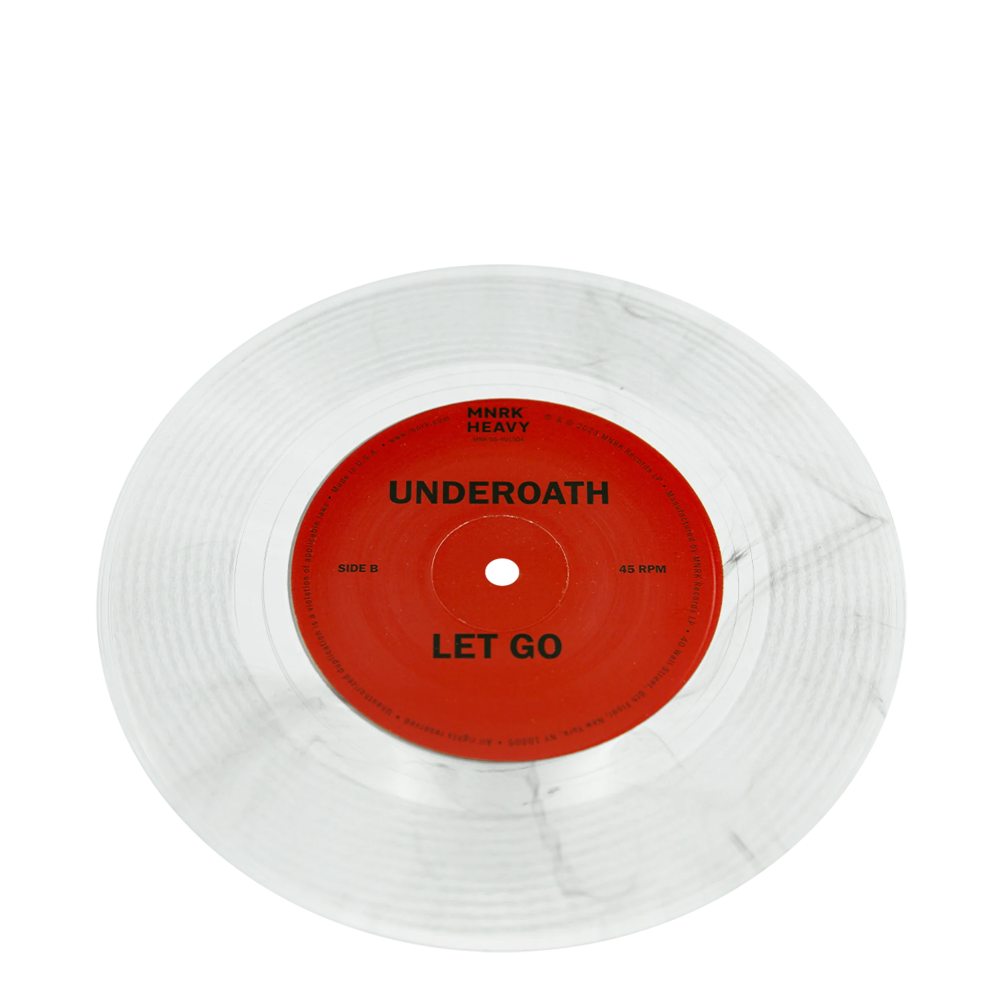 [Underoath] Lifeline/Let Go 7" - Crystal Clear w/Black - Image 5
